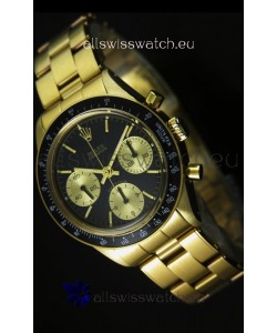 Rolex Daytona 6263 Cosmograph Black Dial in Gold Case