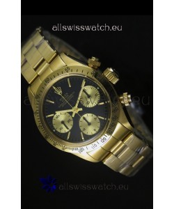 Rolex Daytona 6265 Cosmograph Black Dial in Gold Case